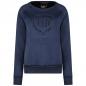 Preview: Maison Montaigne Rundhals Pullover Navy mit Stick