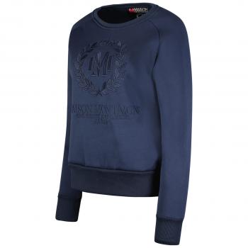 Maison Montaigne Rundhals Pullover Navy mit Stick