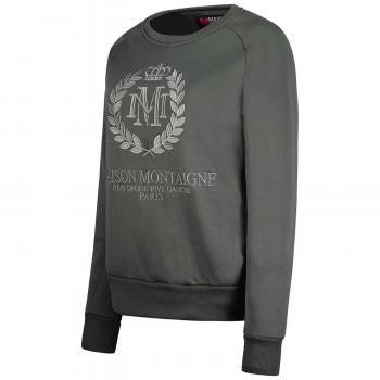 Maison Montaigne Rundhals Pullover Grau mit Stick