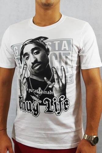 De Puta Madre T-Shirt Tupac King weiss
