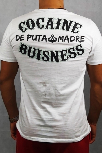 De Puta Madre T-Shirt Escobar Buisness weiss