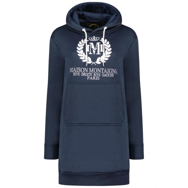 Maison Montaigne Longpullover mit Bauchtaschen und Kapuze Navy