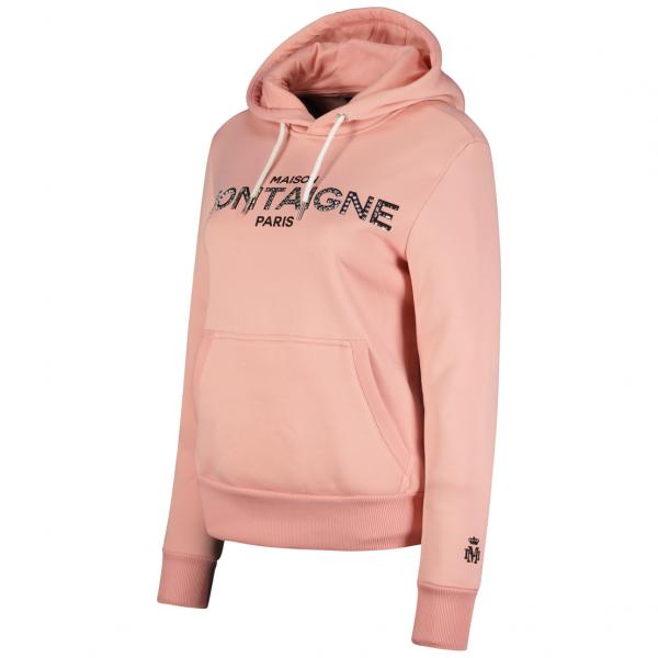 Maison Montaigne Kapuzen Pulli Pink mit Strass