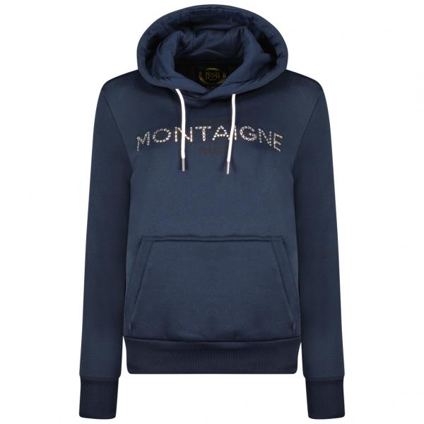 Maison Montaigne Kapuzen Pulli Navy mit Strass